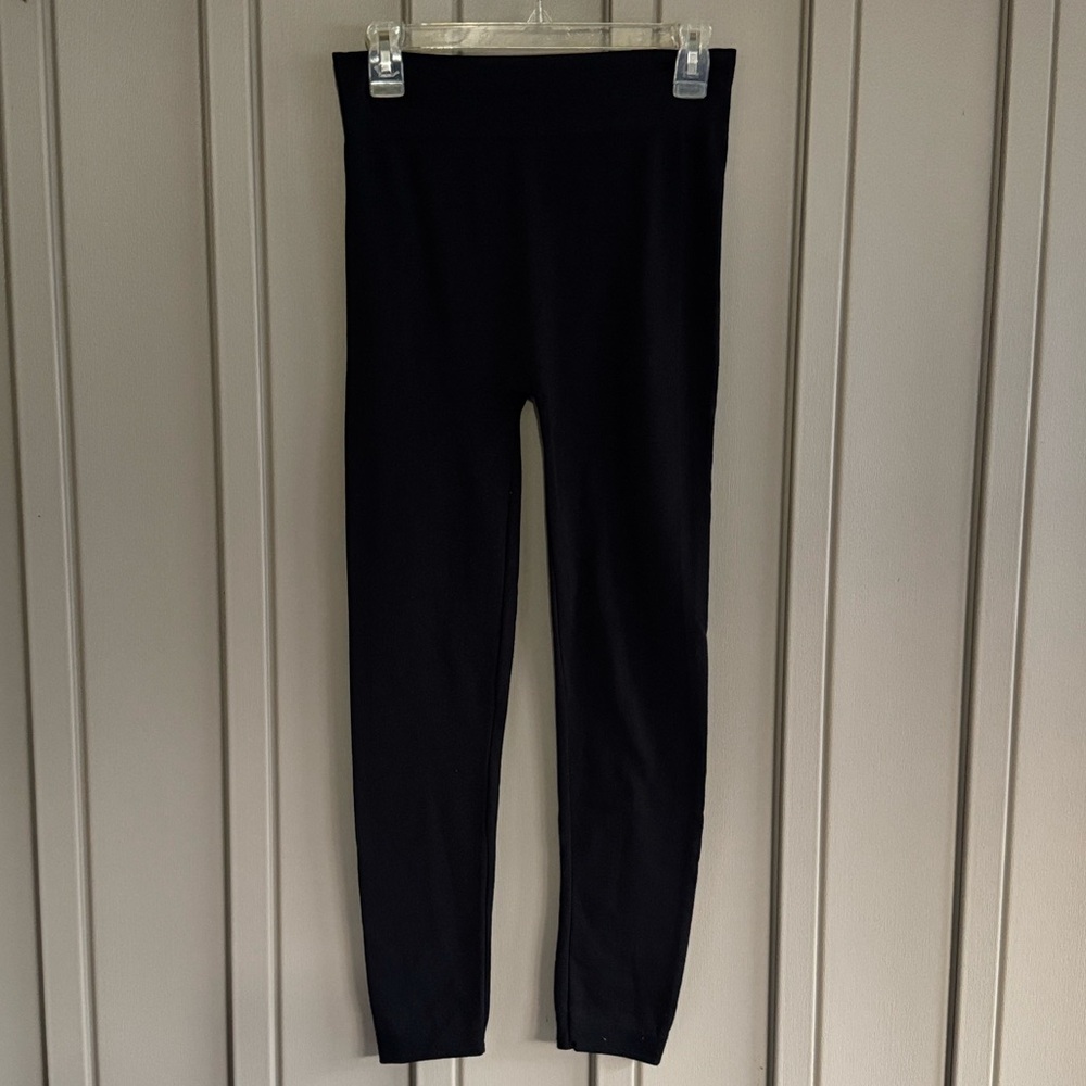 Mopas Black Lined Leggings- One Size Fits Most